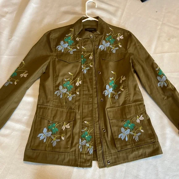 Ann Taylor Jackets Coats Ann Taylor Floral Embroidered Cargo